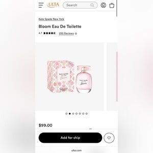 KATE SPADE NEW YORK BLOOM 3.3 OZ. EAU DE TOILETTE SPRAY -BRAND NEW IN SEALED BOX